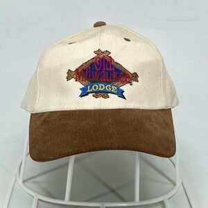 Vintage Old Milwaukee Lodge Embroidered Logo KC Caps Strap Hat Suede Bill